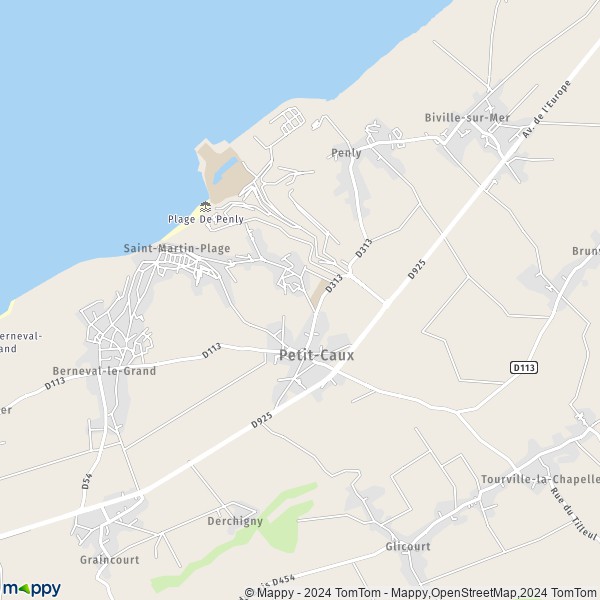 La carte pour la ville de Saint-Martin-en-Campagne, 76370 Petit-Caux
