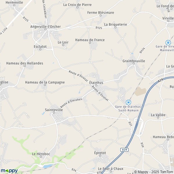 La carte pour la ville de Étainhus 76430