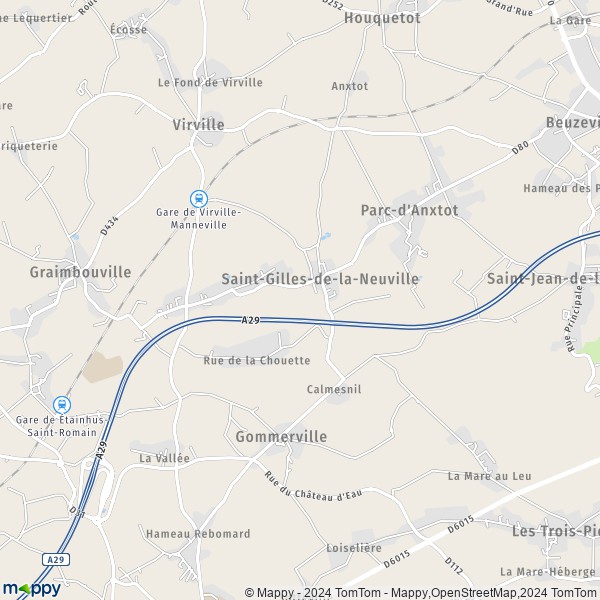 La carte pour la ville de Saint-Gilles-de-la-Neuville 76430