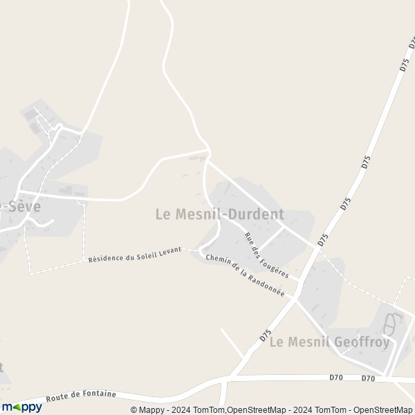 La carte pour la ville de Le Mesnil-Durdent 76460