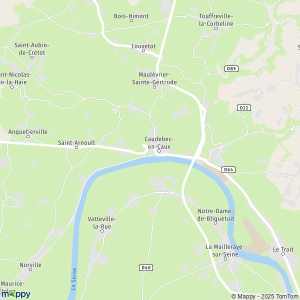 La carte pour la ville de Saint-Wandrille-Rançon, 76490 Rives-en-Seine