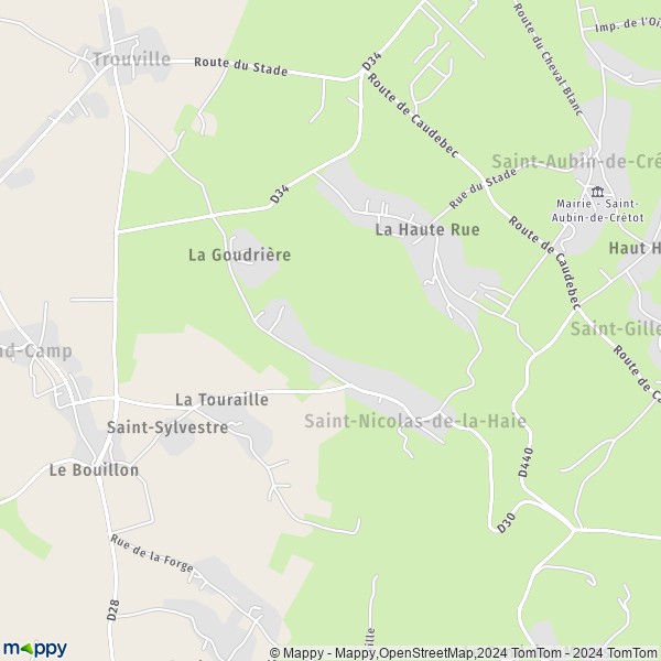 La carte pour la ville de Saint-Nicolas-de-la-Haie 76490