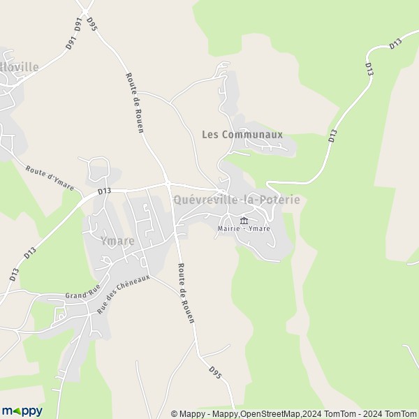 La carte pour la ville de Quévreville-la-Poterie 76520