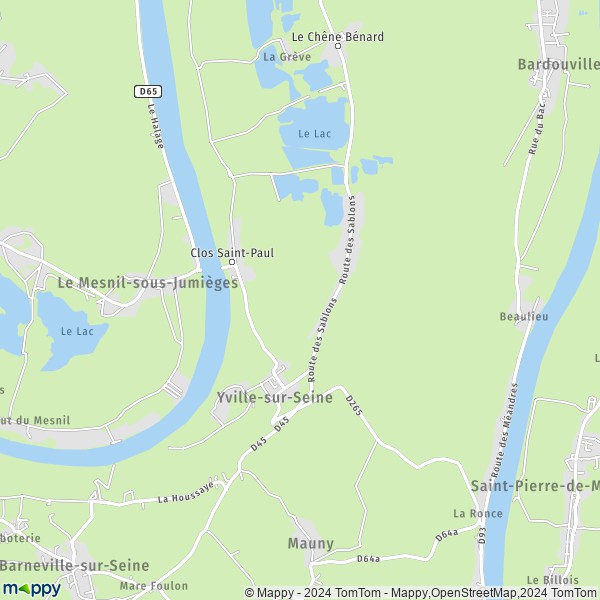 La carte pour la ville de Yville-sur-Seine 76530