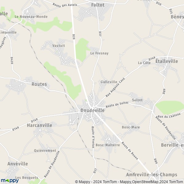La carte pour la ville de Doudeville 76560