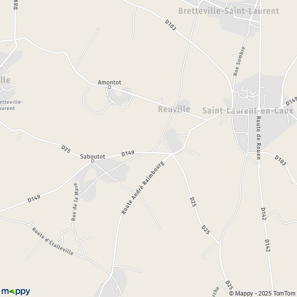 La carte pour la ville de Reuville 76560