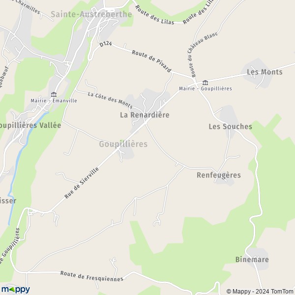 La carte pour la ville de Goupillières 76570