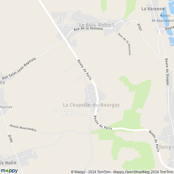 La carte pour la ville de La Chapelle-du-Bourgay 76590