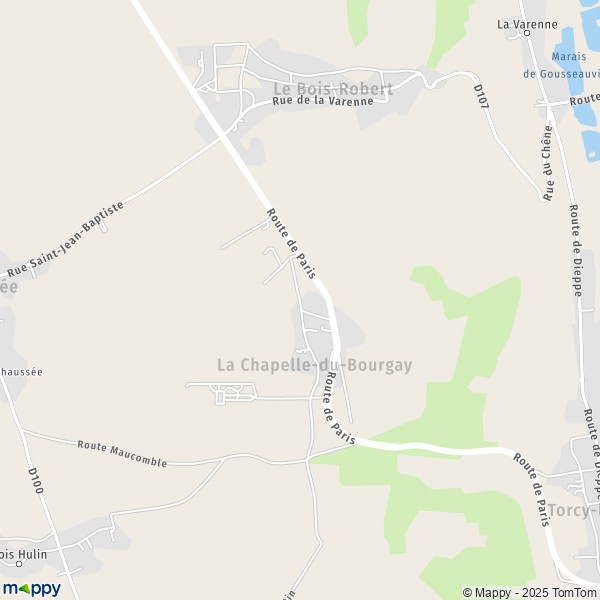 La carte pour la ville de La Chapelle-du-Bourgay 76590