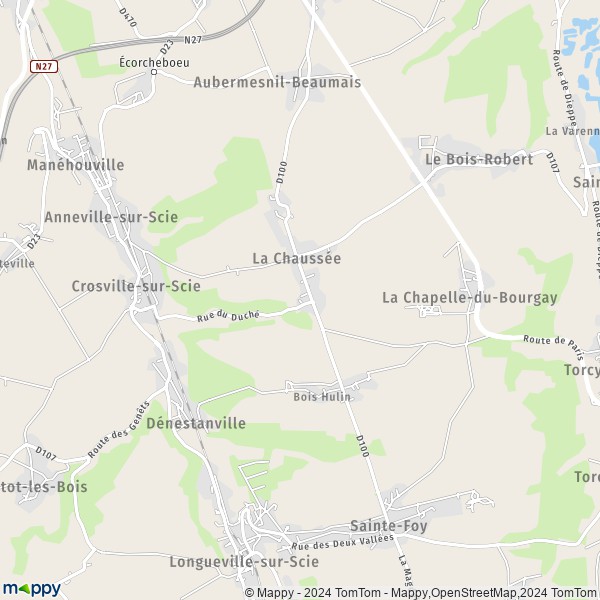La carte pour la ville de La Chaussée 76590