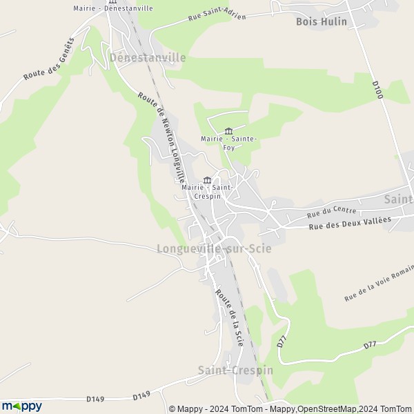 La carte pour la ville de Longueville-sur-Scie 76590