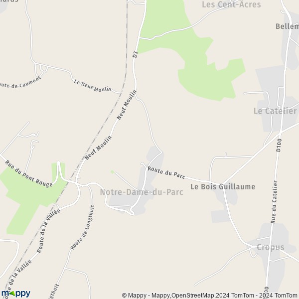 La carte pour la ville de Notre-Dame-du-Parc 76590