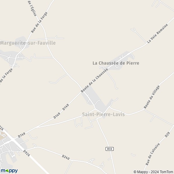 La carte pour la ville de Saint-Pierre-Lavis, 76640 Terres-de-Caux