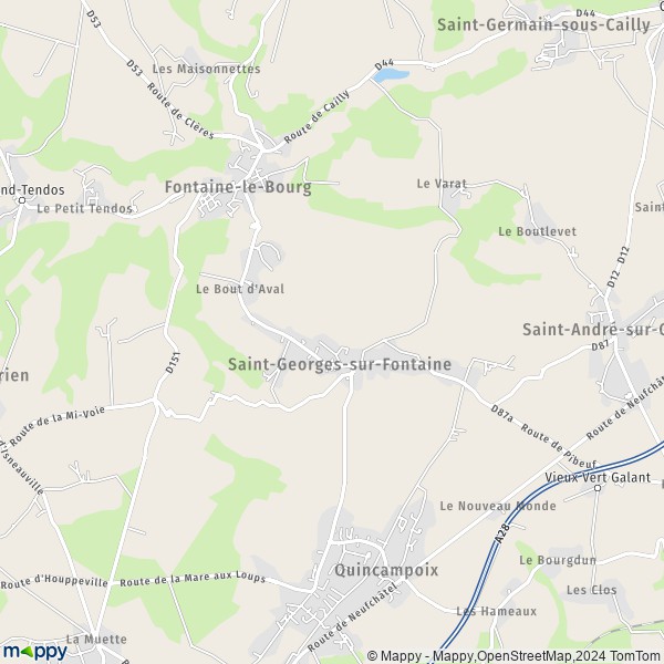 La carte pour la ville de Saint-Georges-sur-Fontaine 76690