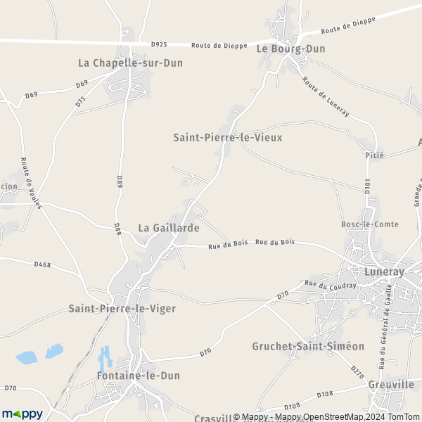 La carte pour la ville de La Gaillarde 76740