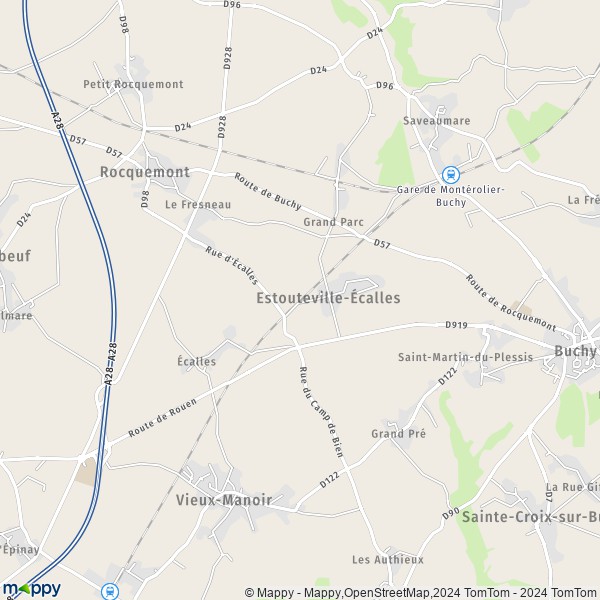 La carte pour la ville de Estouteville-Écalles, 76750 Buchy