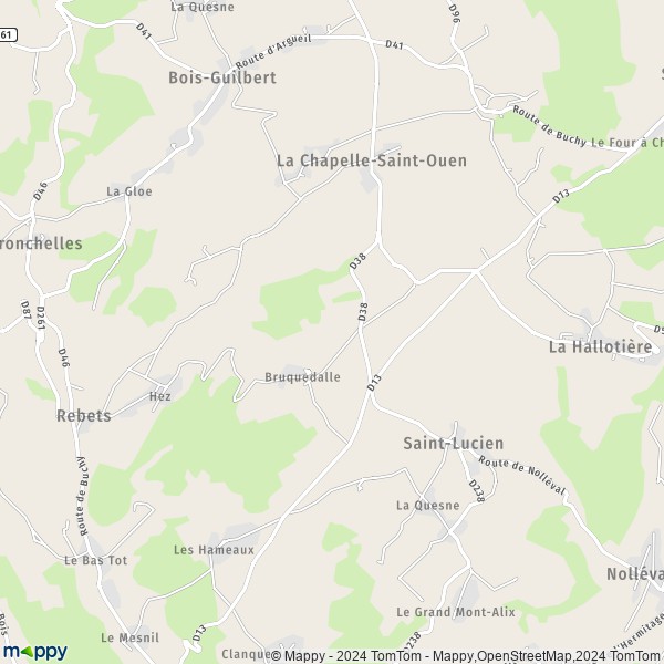 La carte pour la ville de La Chapelle-Saint-Ouen 76780