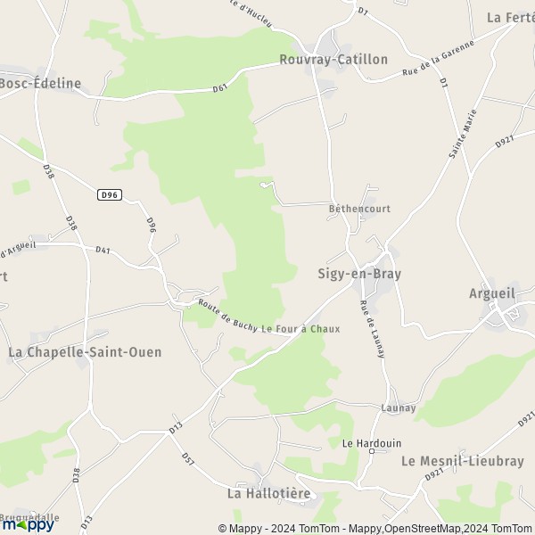 La carte pour la ville de Sigy-en-Bray 76780