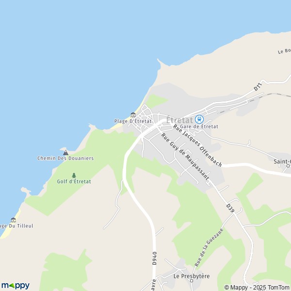 La carte pour la ville de Étretat 76790