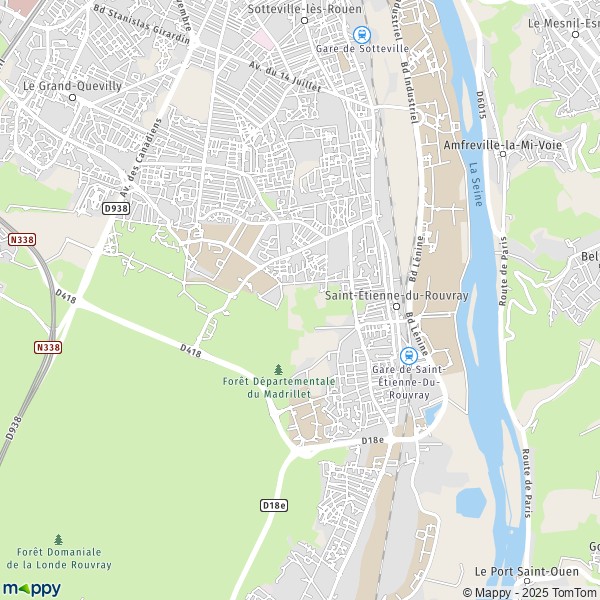 Carte Z.I. du Madrillet, 76800 Saint-Étienne-du-Rouvray