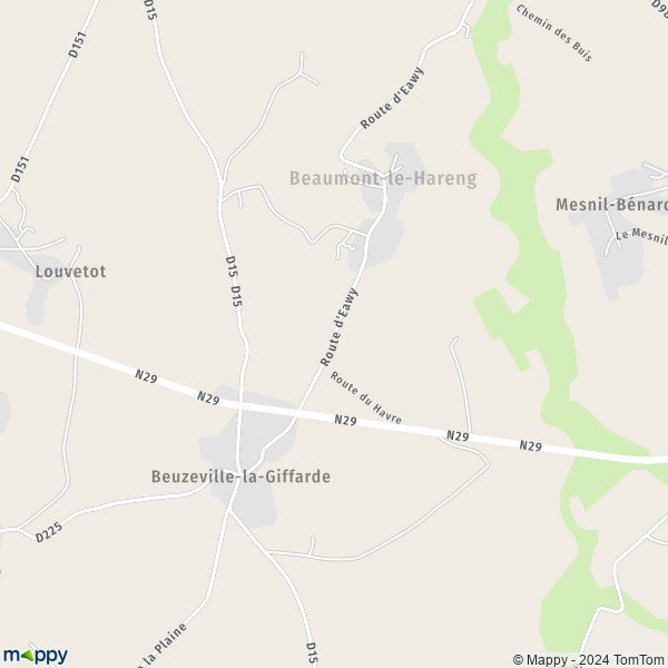 La carte pour la ville de Beaumont-le-Hareng 76850