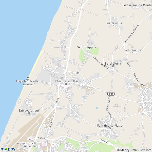 La carte pour la ville de Octeville-sur-Mer 76930