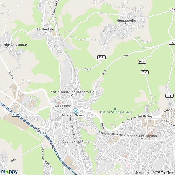 La carte pour la ville de Notre-Dame-de-Bondeville 76960