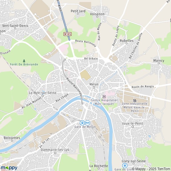 Plan Melun : carte de Melun (77000) et infos pratiques