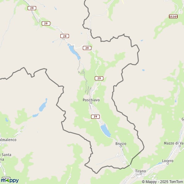 La carte pour la ville de Poschiavo 7710-7746