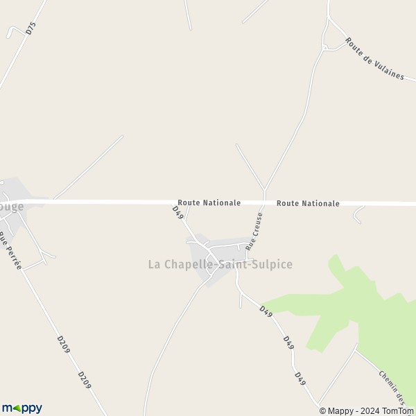 La carte pour la ville de La Chapelle-Saint-Sulpice 77160