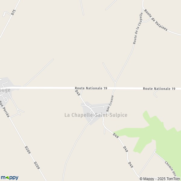 La carte pour la ville de La Chapelle-Saint-Sulpice 77160