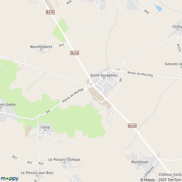 Plan saint-soupplets carte saint-soupplets  77165  infos pratiques