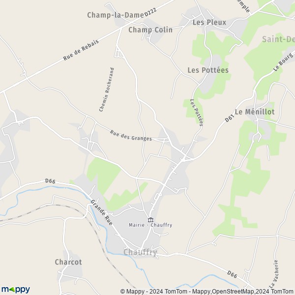 La carte pour la ville de Chauffry 77169