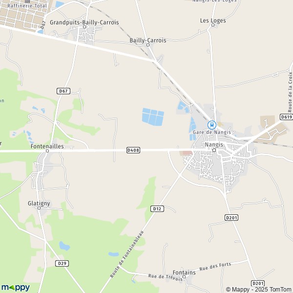 Carte Z.A. du Poirier Penché, 77170 Servon