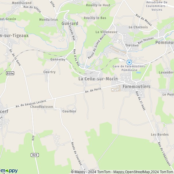 La carte pour la ville de La Celle-sur-Morin 77515