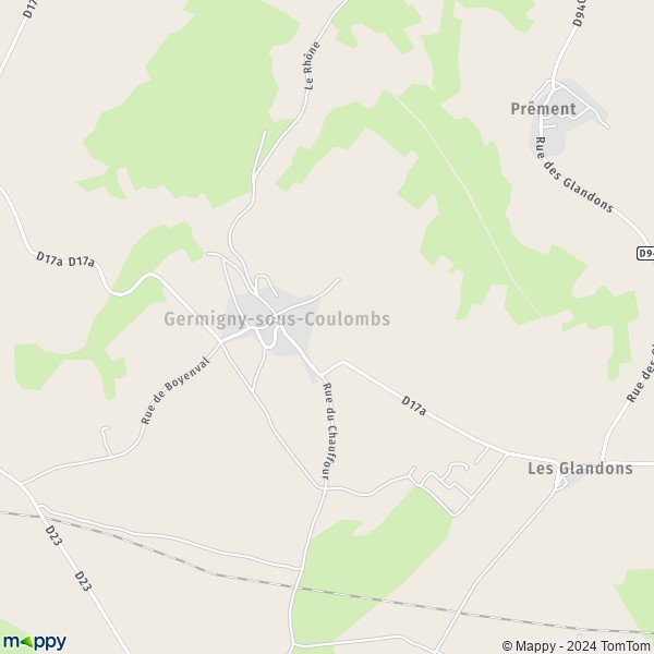 La carte pour la ville de Germigny-sous-Coulombs 77840