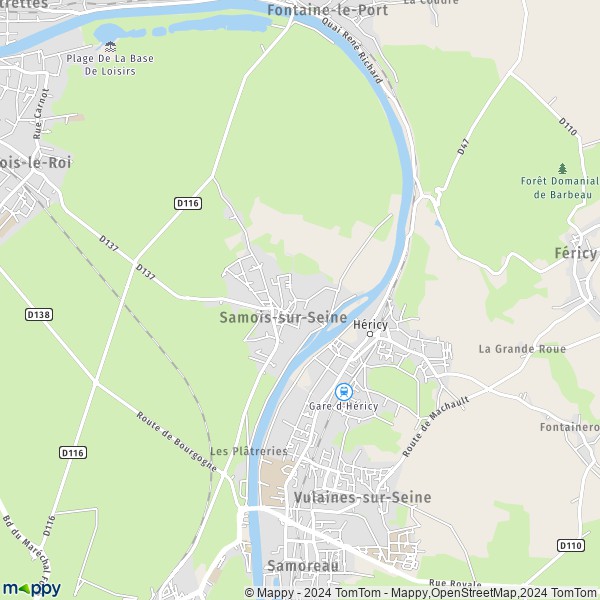 La carte pour la ville de Samois-sur-Seine 77920