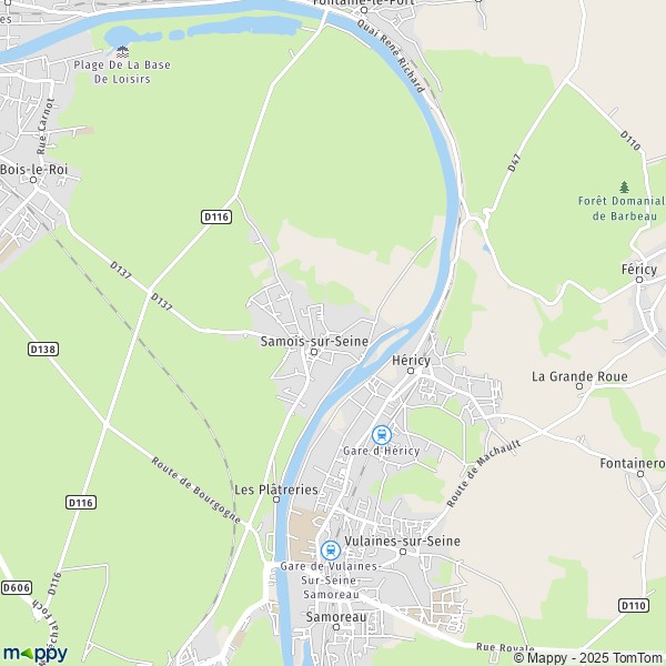 La carte pour la ville de Samois-sur-Seine 77920