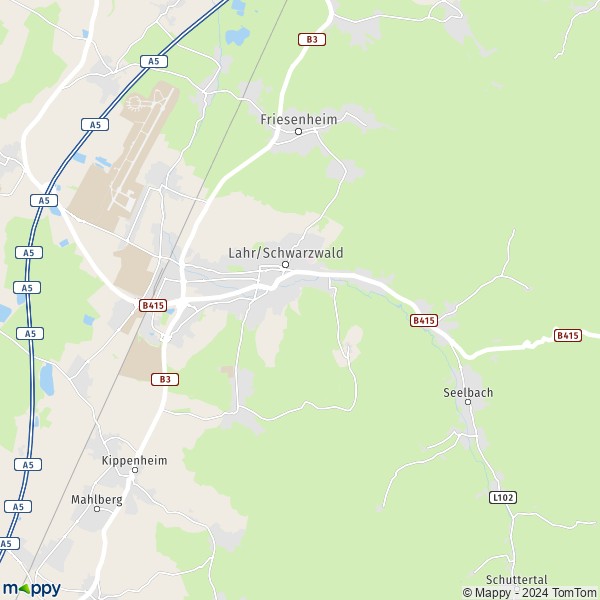 La carte pour la ville de 77933 Lahr/Schwarzwald