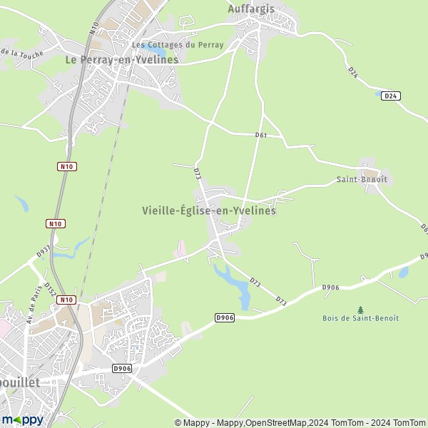 La carte pour la ville de Vieille-Église-en-Yvelines 78125