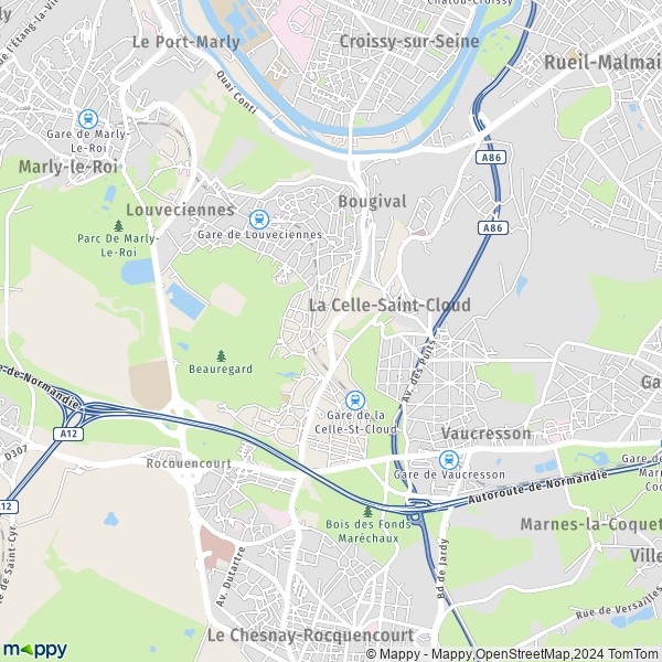 La carte pour la ville de La Celle-Saint-Cloud 78170
