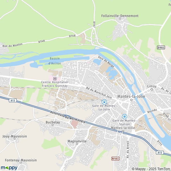 Carte Z.A.C. Sully, 78200 Mantes-la-Jolie
