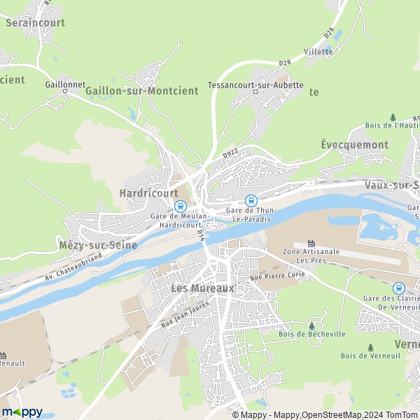 La carte pour la ville de Meulan-en-Yvelines 78250