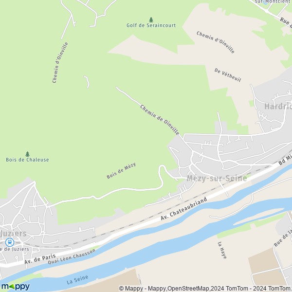 La carte pour la ville de Mézy-sur-Seine 78250