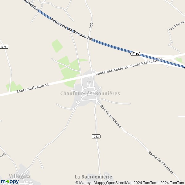 La carte pour la ville de Chaufour-lès-Bonnières 78270