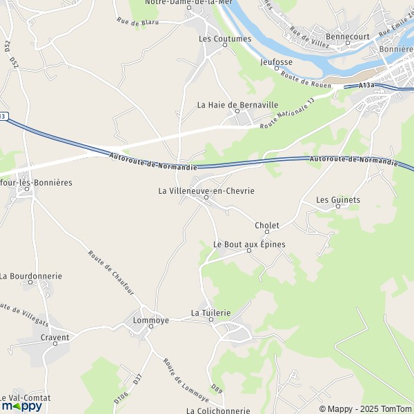 La carte pour la ville de La Villeneuve-en-Chevrie 78270