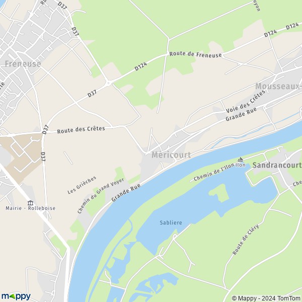La carte pour la ville de Méricourt 78270