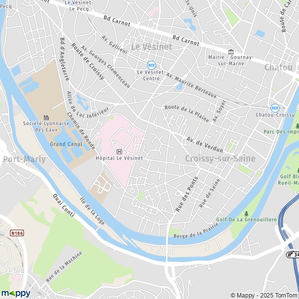 La carte pour la ville de Croissy-sur-Seine 78290