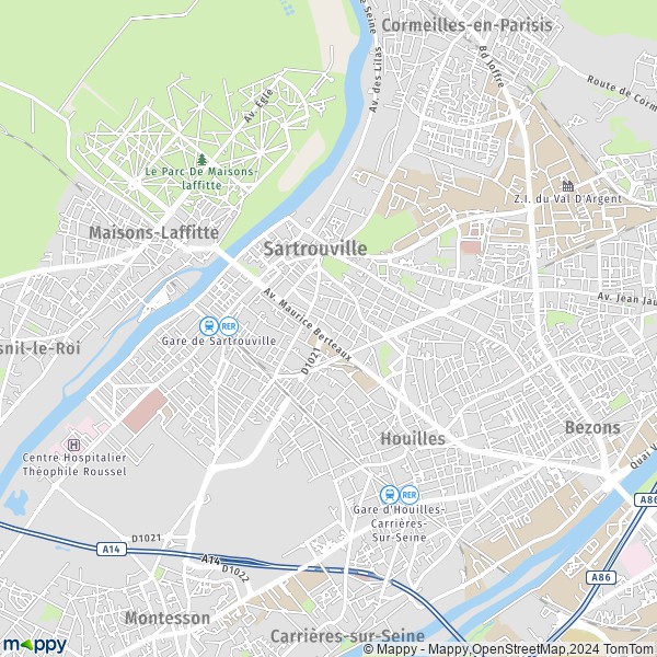 La carte pour la ville de Sartrouville 78500