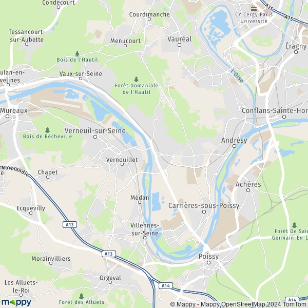 La carte pour la ville de Triel-sur-Seine 78510